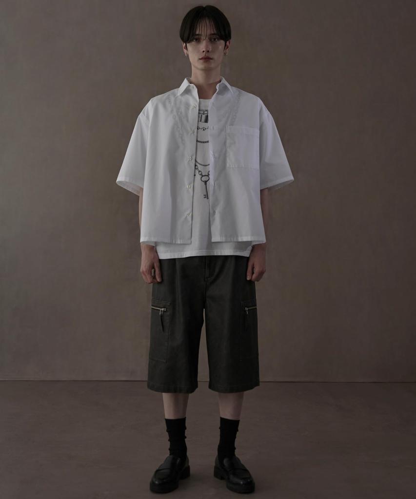 WEGO Short Sleeve Broadcloth Boxy Summer Simple Size M Men's Shirt, Shirt, Clothes, Style, White,