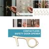 Safety And Health Focused Contactless Handle Key Opener In Golden Alloy