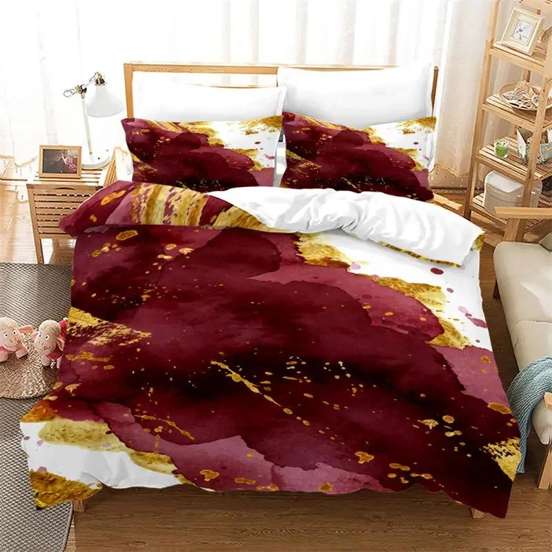 

Comforter Marble Geometric Bedding Set Abstract Art King Twin Full Queen For Adults Kids Girls Bedroom Decor Comforter (quilt)-EU Single(135*200cm)3pcs