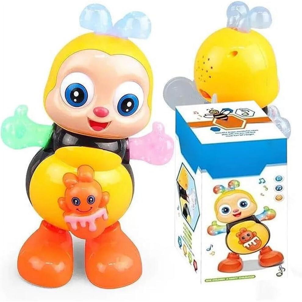 Baby Dancing Moving Dancing Bee Toy With Lights Music Toys Age 3-12 Months, with Preschool Learning Sensory Toys Legs Move Body Eyes