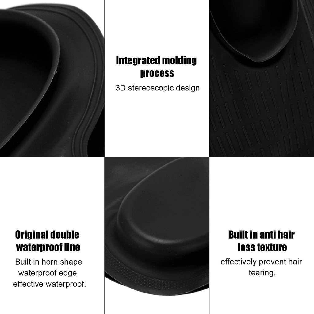 Waterproof Silicone Swimming with Ear 3D Strong Elasticity Hair Swimming Hat for Adults