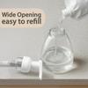 Clear 8.5oz Foaming Soap Pump Bottle, 8.45oz Empty Refill Dispenser for Home & Bathroom Use