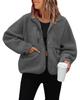 Damen Kunstfell Longline Jacke, Plüsch Teddy Mantel, Mehrfarbige Winteroberbekleidung