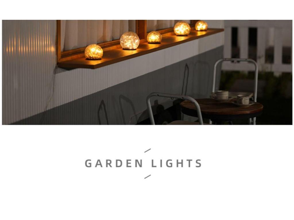 Wasserdichte Solar-Gartenleuchten: Sphärische Hof- & Terrassendekoration für den Außenbereich
