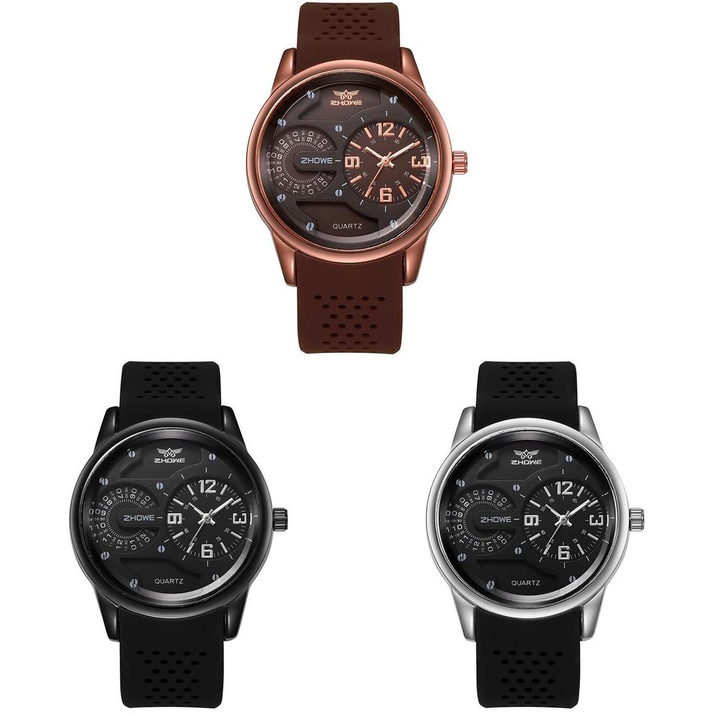 Silicone Watch Men Sport Casual Quartz Watch With Analog Display For Daily Wear
