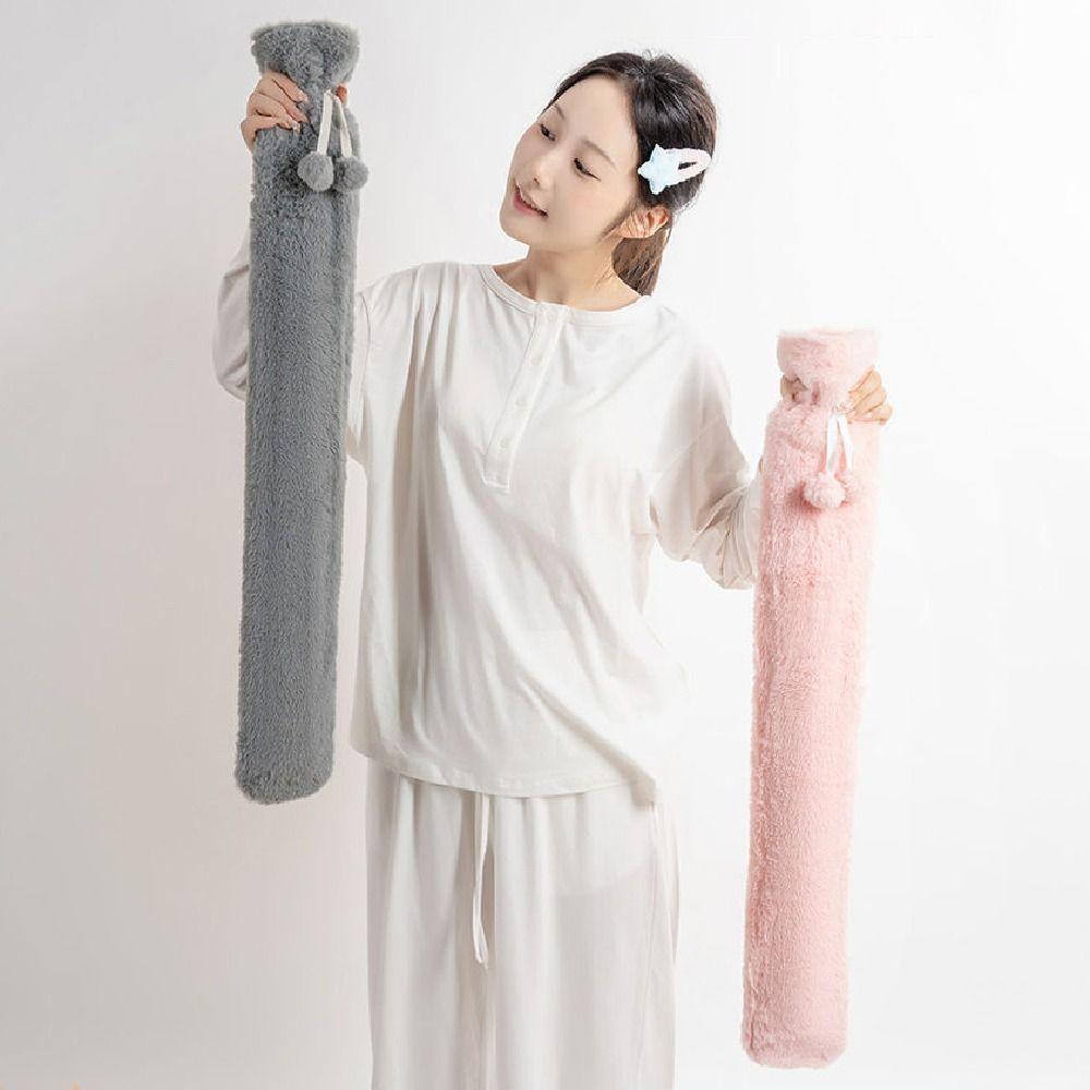 Reusable Extra Long Hot Water Bottle Removable Anti-scalding Warm Water Bag Portable Leak-proof Hand Warmers Hand