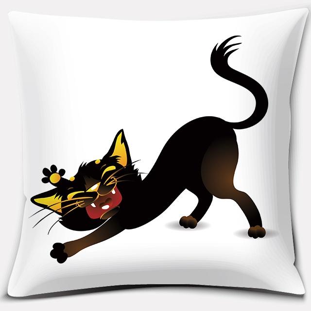 Cartoon Cute Cat Animal Series Printed Pillowcase Decoration Accessories for Holiday Party Living Room Bedroom Home Decor