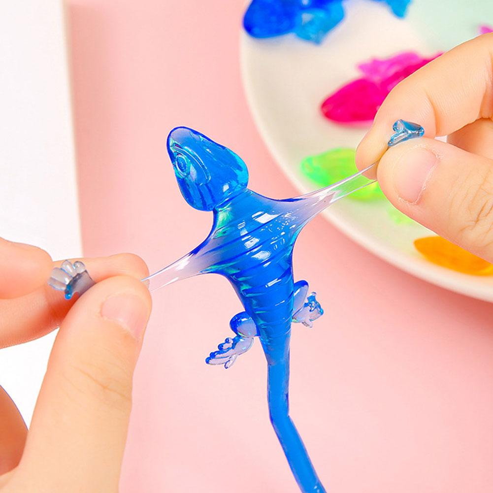 10/20 Stück Regenbogen Klebrige Gecko Stressabbau Quetsch Sensorische Spielzeuge Jungen und Mädchen Geburtstagsfeier Mitgebsel Klebriger Gecko Pinata Füller
