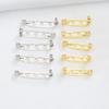 10pcs 18K Color-Preserving Rotating Type With Safety Hole, Insurance Brooch, Copper Bottom Support, Handmade Corsage Buckle, Pin Diy Clothing Brooch.