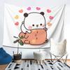 Peach And Goma Bubu Dudu Balloon Tapestry Wall Hanging Aesthetic Home Decor Tapestries for Living Room Bedroom