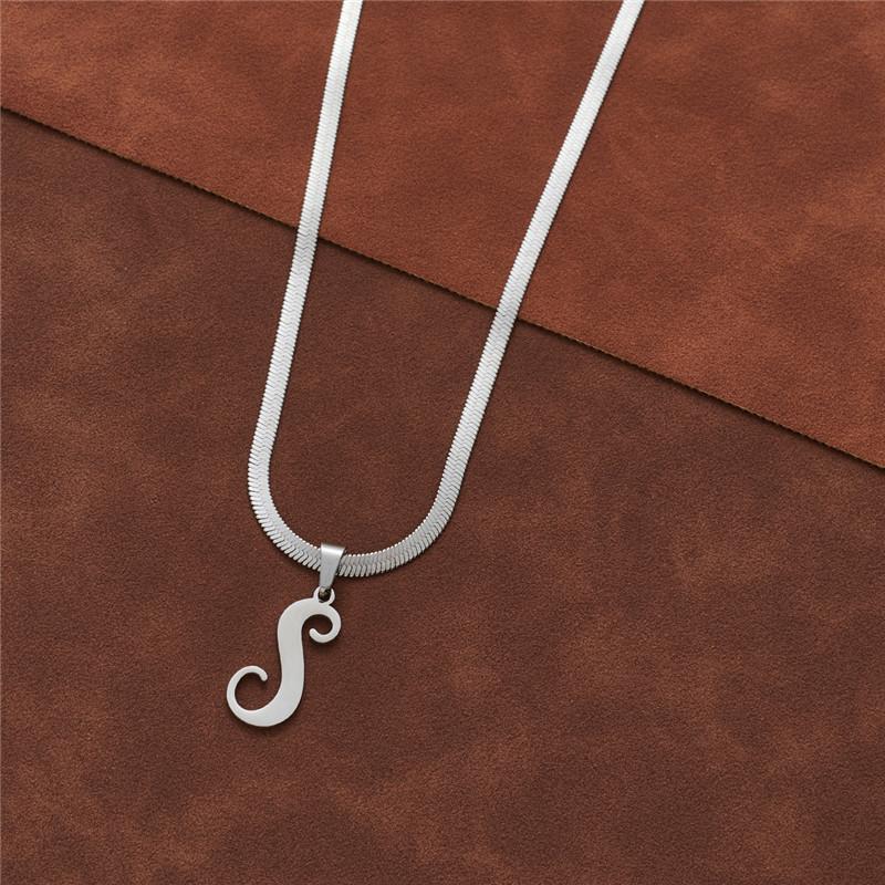 Dainty Initial Necklace Silver 26 Letters Snake Chain Necklaces for Women Girls Jewelry Choker Birthday Gifts