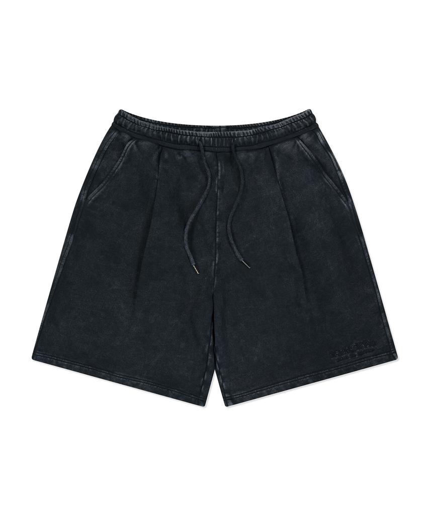 WACKY WILLY Pigment Washed Sweat Shorts Charcoal