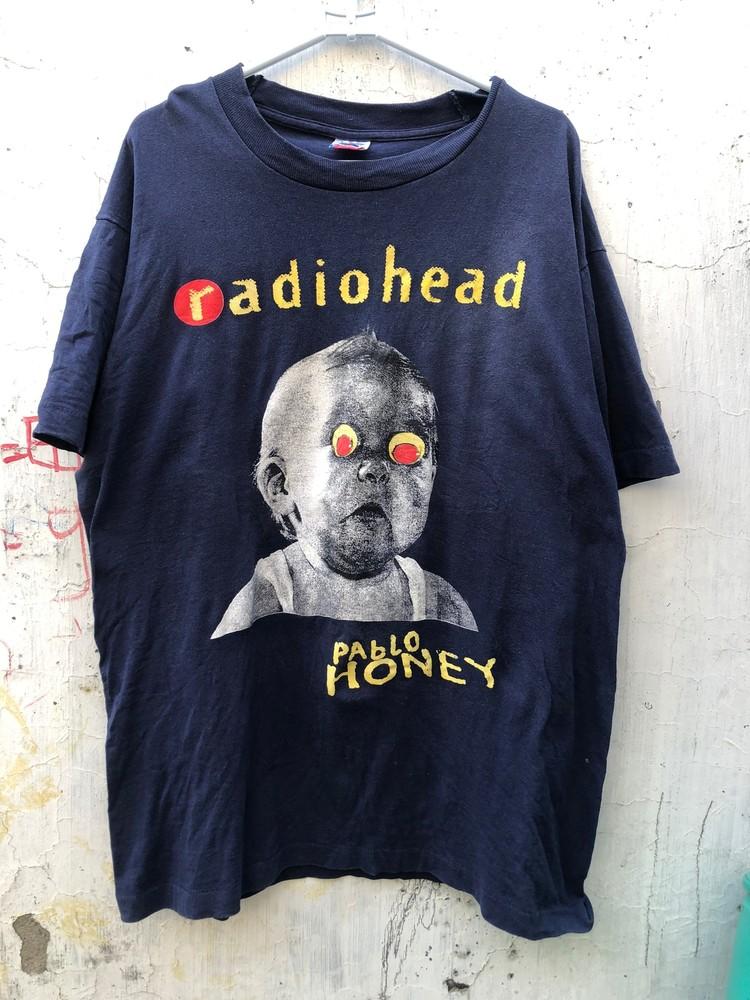 Radiohead Pablo Honey Ρετρό Στυλ Επανεκτύπωση T-shirt Κλασικό Στυλ S-5XL KH11002 Unisex T-Shirt