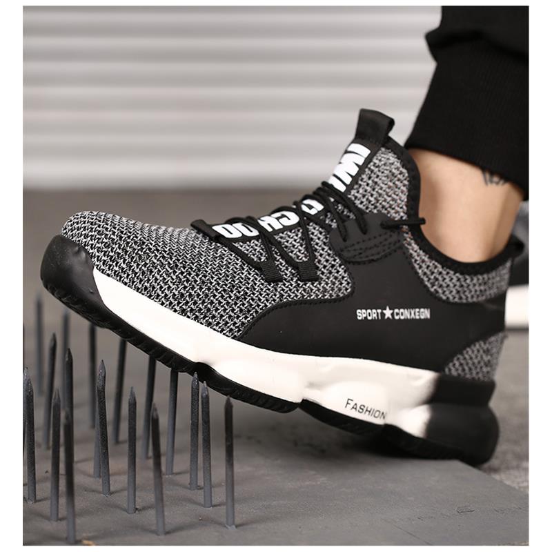Men Safety Shoes Women Work Shoes Men's Anti-smashing Anti-piercing Safety Shoes Steel Toe Protective Shoes