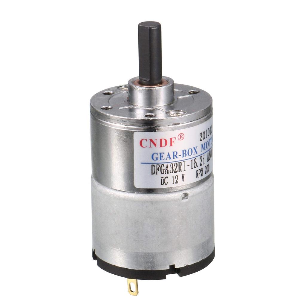 Uxcell DC Převodový Motor DC 200 Motor s Vysokým Točivým Momentem a Rychlostí, Skříň, 12V, ot/min,