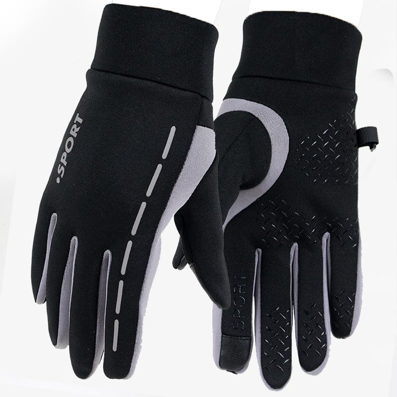 Cycling Gloves Men's Winter Outdoor Touch Screen Cold-proof Waterproof Velvet Driving Motorcycle Warm
