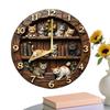 11.81 Inch Retro Cat-themed Wall Clock Cat Theme Wooden Wooden Cat Wall Clock Decoration For Home Living Room Bedroom