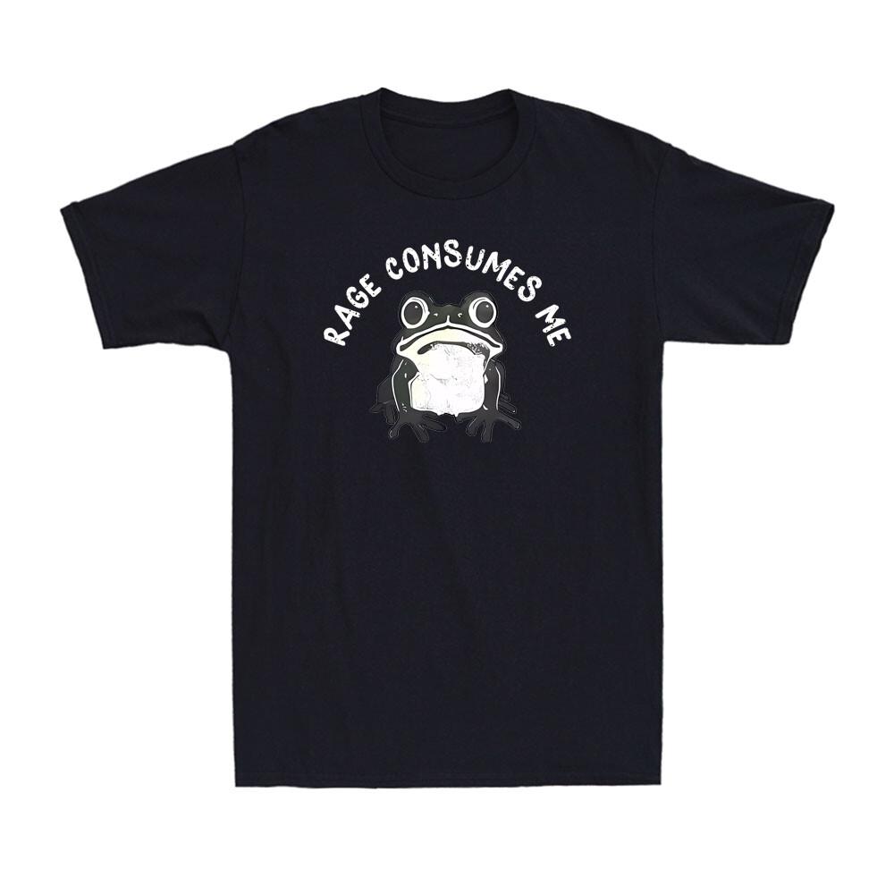 Rage Consumes Me Funny Frog Meme Frog Amphibian Lover Gift Vintage Men s T-Shirt S разноцветный