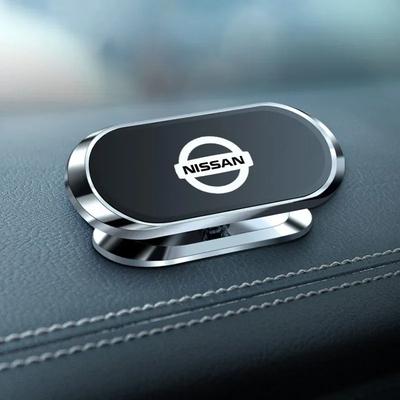 Magnetic Car Phone Holder Rotatable Mini Strip Shape Stand For Nissan X-trail Qashqai Note Juke Sentra Patrol Almera Navara Leaf