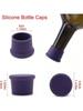 6pcs Reusable Silicone Wine Stoppers, Beer Bottle Caps, Wine Preservers, Easy To Clean, Non-Leak Wine Bottle Seal Accessories