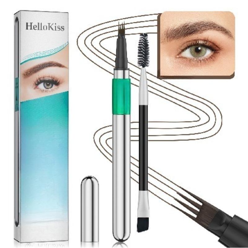 Four-pronged Liquid Eyebrow Pencil Four-tip Forked Liquid Eyebrow Pencil Four-prong Waterproof Sweat-proof and Less Likely To Smudge Eyebrow Pencil