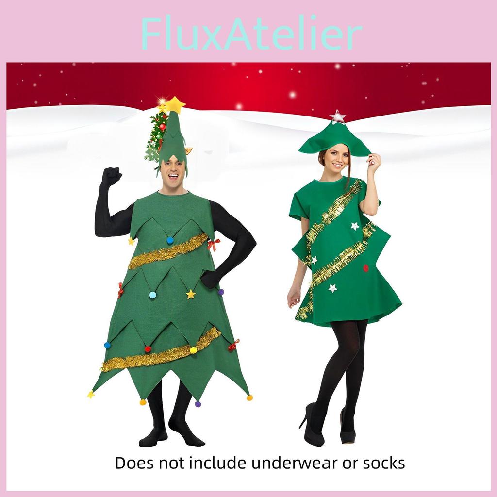 Stylish Men's Women's Christmas Tree Skirt Cosplay Outfit For Holiday Parties