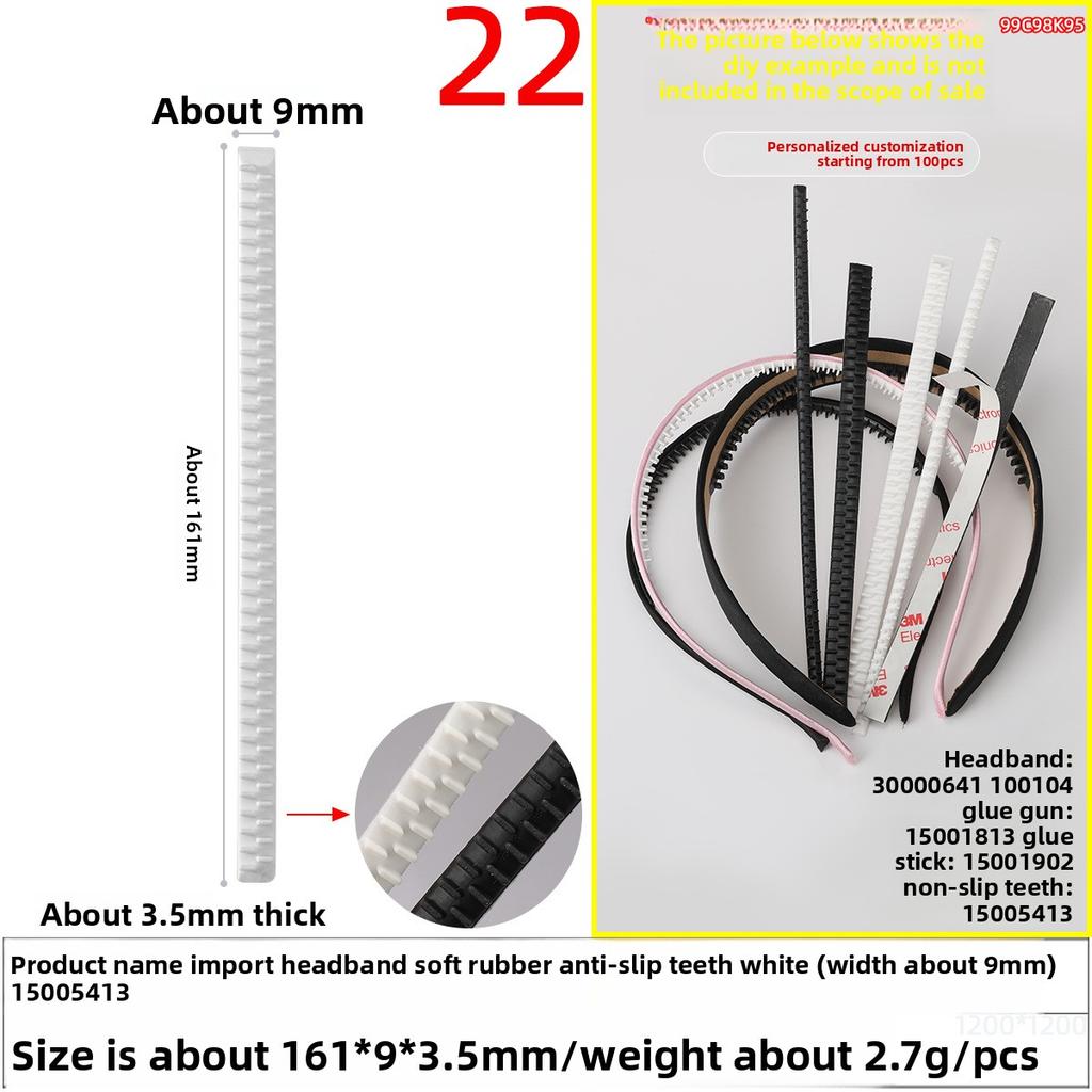 The Hair Band and Hair Accessory Are Firm with Anti-slip Strips and Teeth That Come with Self-adhesive Stickers and Are Not Easy To Fall Off