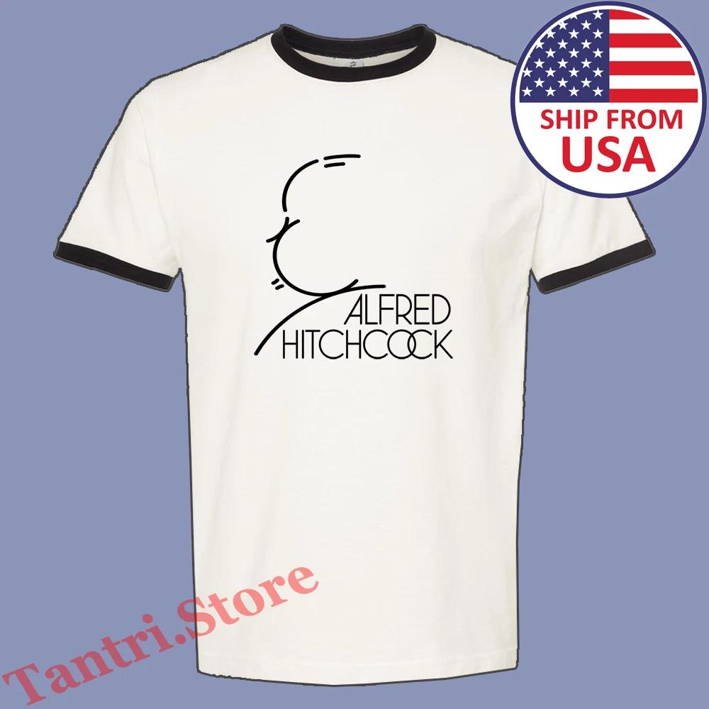 Alfred Hitchcock Crime Master Men s Ringer Black Size S to 3XL M