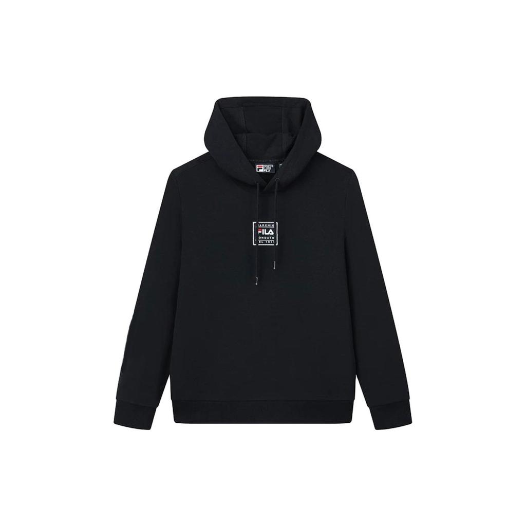 FILA Windproof Solid Color Hooded Sweatshirt Men Tops Legend-Blue F51M048257FNV