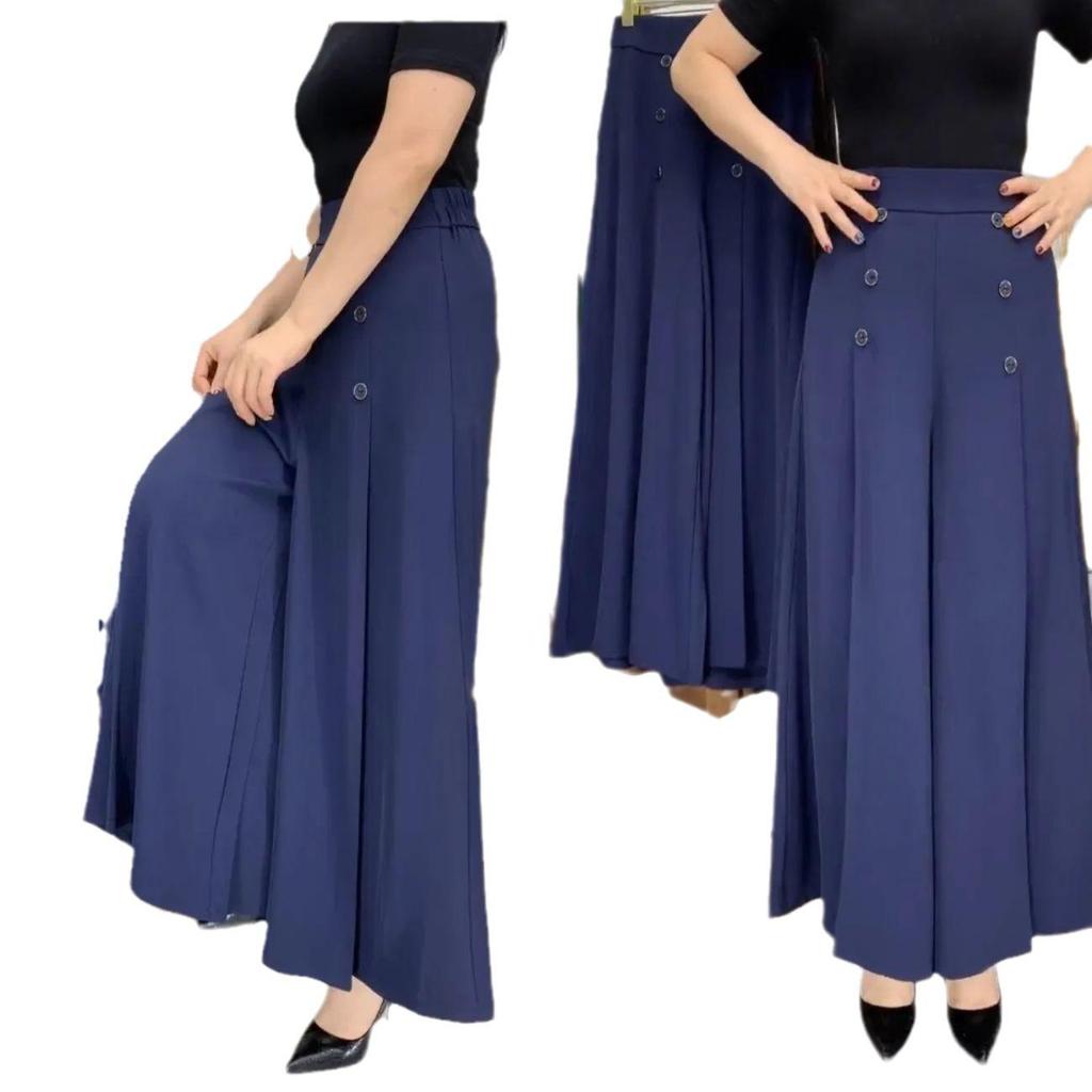 Pantaloni Larghi a Palazzo Svasati Estivi 2026 da Donna per Mamme di Mezza Età - Pantaloni-Gonna Sottili ed Eleganti