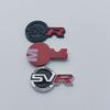 2pcs 3D High-Quality Aluminium SVR Logo Car Steering Wheel Dashboard Emblem Sticker For Discovery Sport Evoque Defender Sticker
