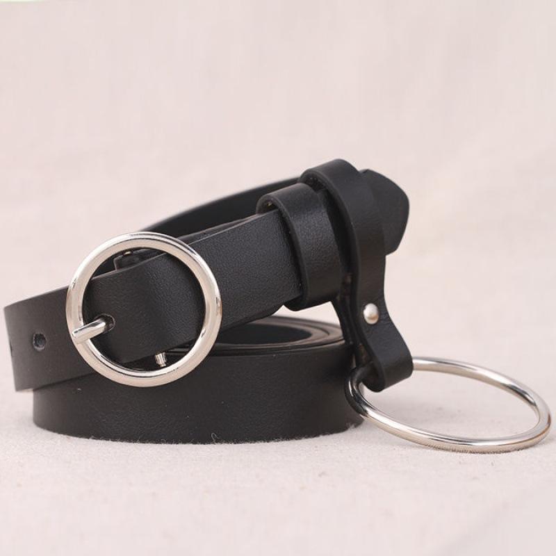 All Hole Contemporary Black Belt For Women Stylish Automatic Buckle For Wear Everyday