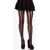 Medias de rejilla con tirantes huecos - Nightclub Black Silk
