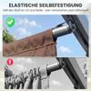 Einziehbare Pergola-Abdeckung, 2,55 x 2,5 m Ersatz-Markisenstoff für 3 x 3 m Gestell, Nur Dach, Braun