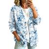 Women's Casual Vintage Floral Print Button Front Jacket for Everyday Outfits