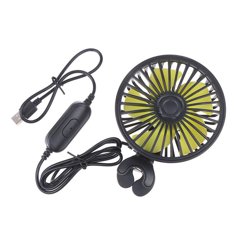 Ventilator USB cu 3 viteze pentru tetiera scaunului din spate al mașinii, ventilator de răcire cu aer pentru SUV, camion, auto