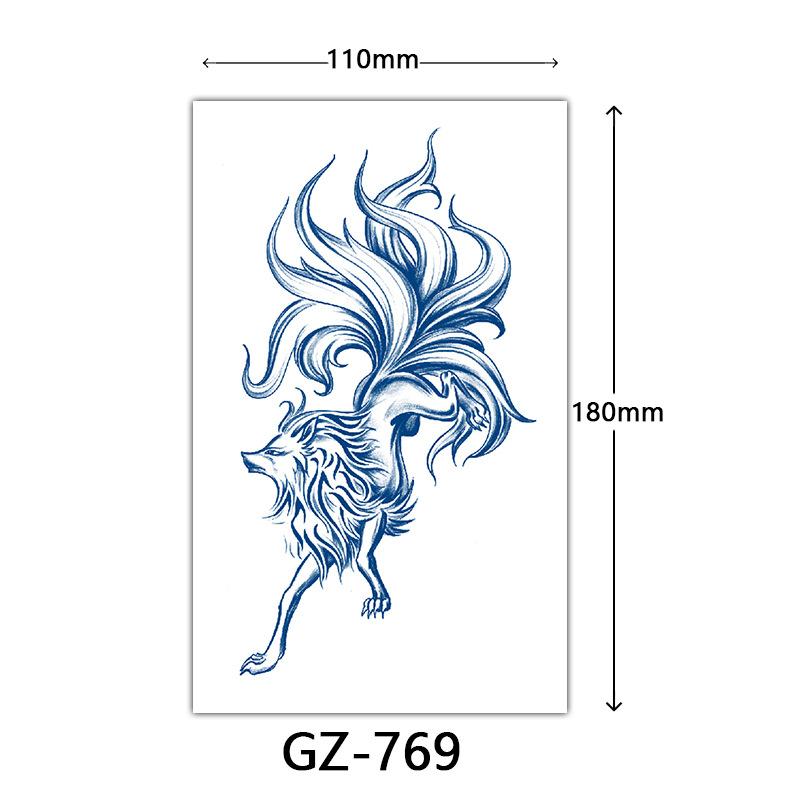 Tattoo-Aufkleber mit Fruchtsaft, Tattoo-Aufkleber mit Kräutern, semi-permanente Tattoo-Aufkleber mit englischen Buchstaben