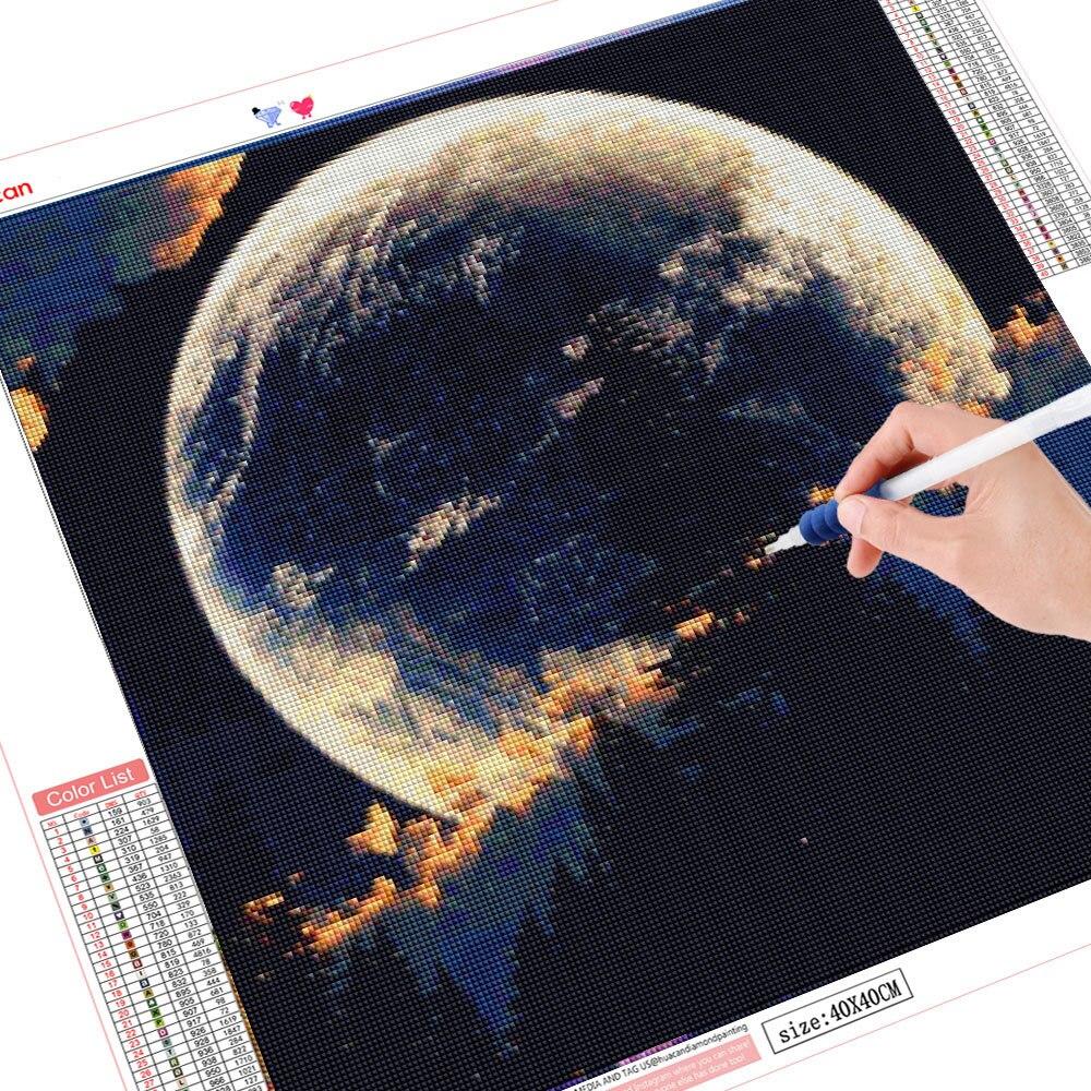 Diamond Painting Full Round Square Landscape 5D DIY Diamond Embroidery Moon Rhinestones Mosaic Cross Stitch Handicraft