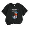 Kids Boys Girls 100% Cotton Crew Neck Short Sleeve T-Shirt, Cool Cartoon Bear With Sunglasses Beanie Sneakers Print Casual Tees for 5-15 Years Old