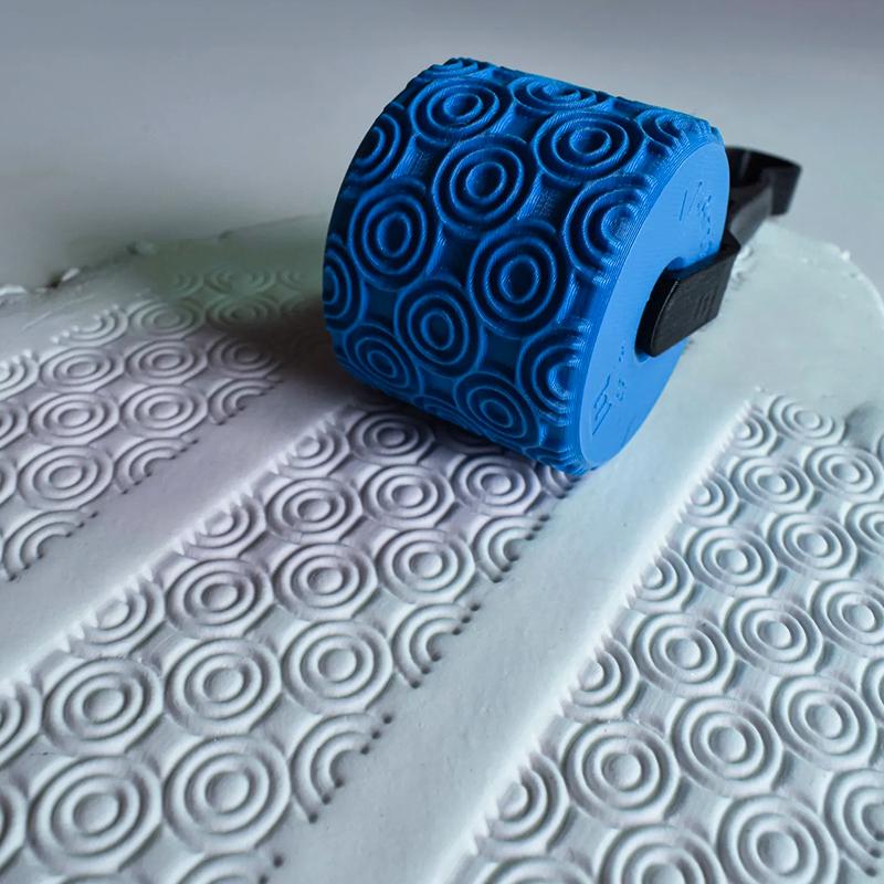 Clay Stamp Roller Geometric Flower Patterns Relief Rolling Tool Ceramic Clay Texture Wheel Clay Molds DIY Clay Tools Art Decor