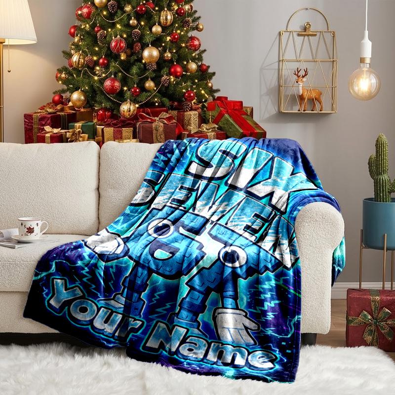 Custom Personalized Blanket Space Adventure Six Seven Soft Throw Blanket, Suitable for Family and Friends, Sofa Blanket,Home Decor Christmas gift