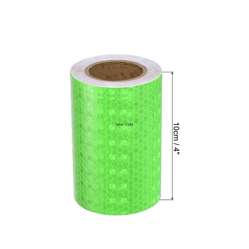 Waterproof Reflective Tape 4inch*16FT Shiny White Red Orange Yellow Adhesive Warning Reflector Safety Sticker For Motorcycle Car