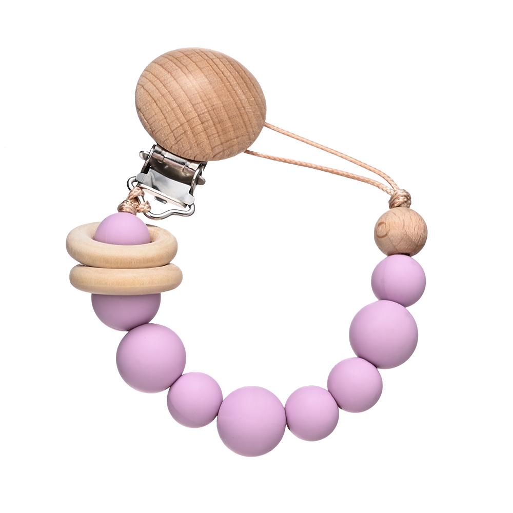 3Pcs Baby Anti-drop Chain Pacifier Clips Silicone Beads Handmade Toddler Teether Teething Chain Nipple Clip Chew Toys