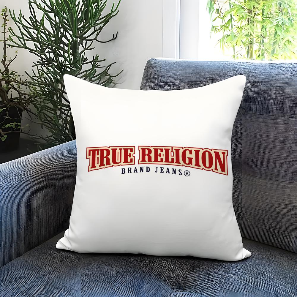 Brand T-True ReligionS Cushion Cover Comfortable Reversible Pillow Cover Ideal for Car Sofa Bedroom & Beyond