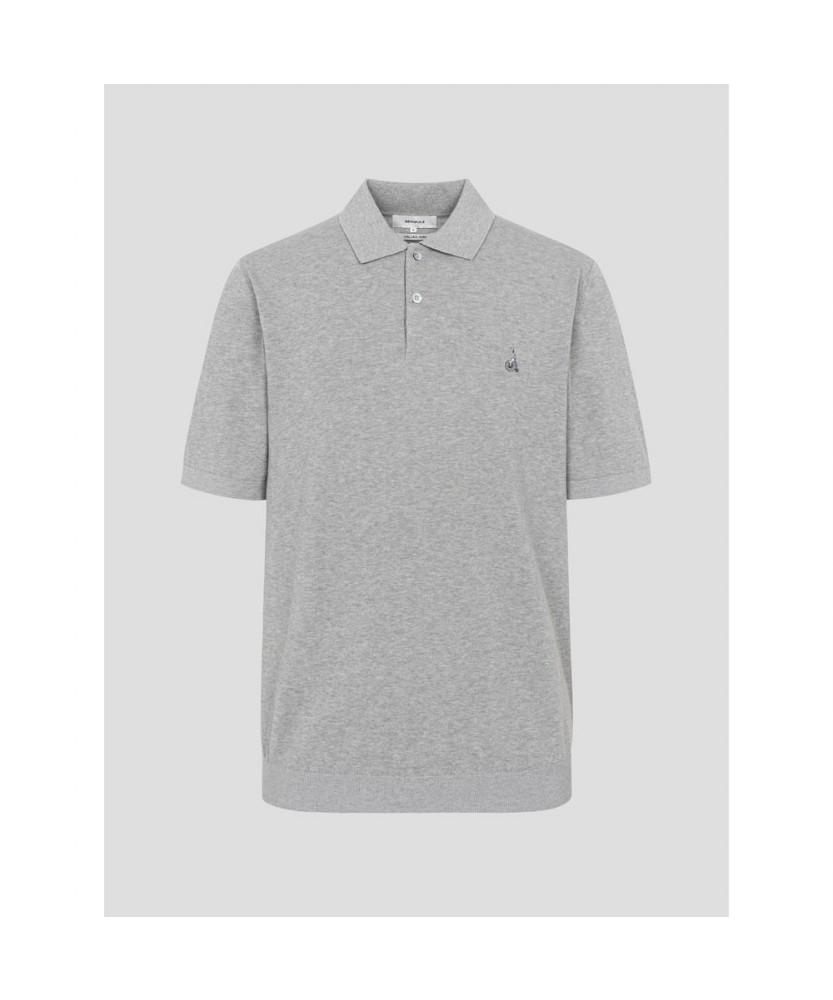 Binpolmen [Essential] Italian Cotton Collared Neck Knit Gray