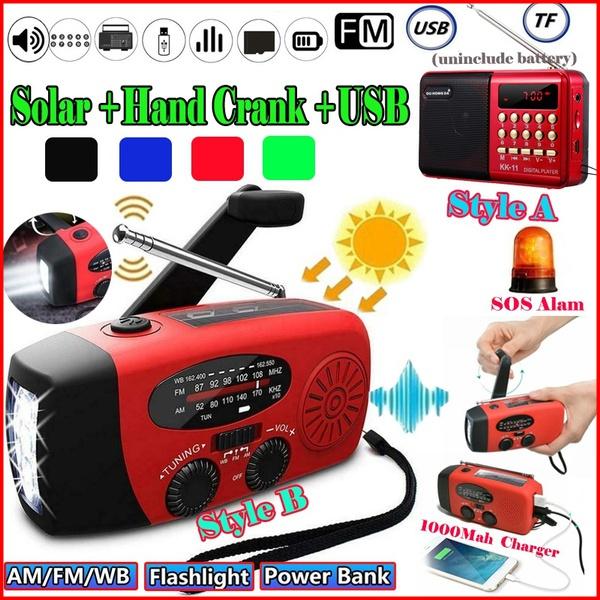 Solar Radio Handkurbel AM/FM SOS Notfall Handy Ladegerät LED Taschenlampe USB Solar Radio Handkurbel AM/FM SOS Notfall Handy Ladegerät LED Taschenlampe USB