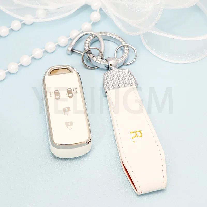 Smart Key Case Cover Tpu Car Remote Fob For Honda New Nbox Custom Jf3 / Jf4 N-Box Jf1 / Jf2 N-Box+ Plus N Wagon N-One Keychain