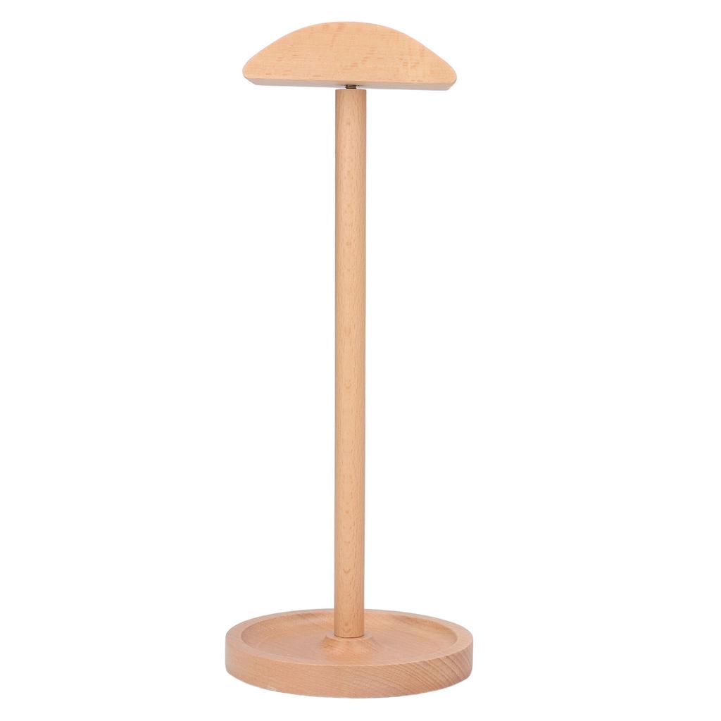 Wood Headphone Holder Desktop Wooden Headphone Display Stand Detachable Beech Headset Stand for Office Studio Study