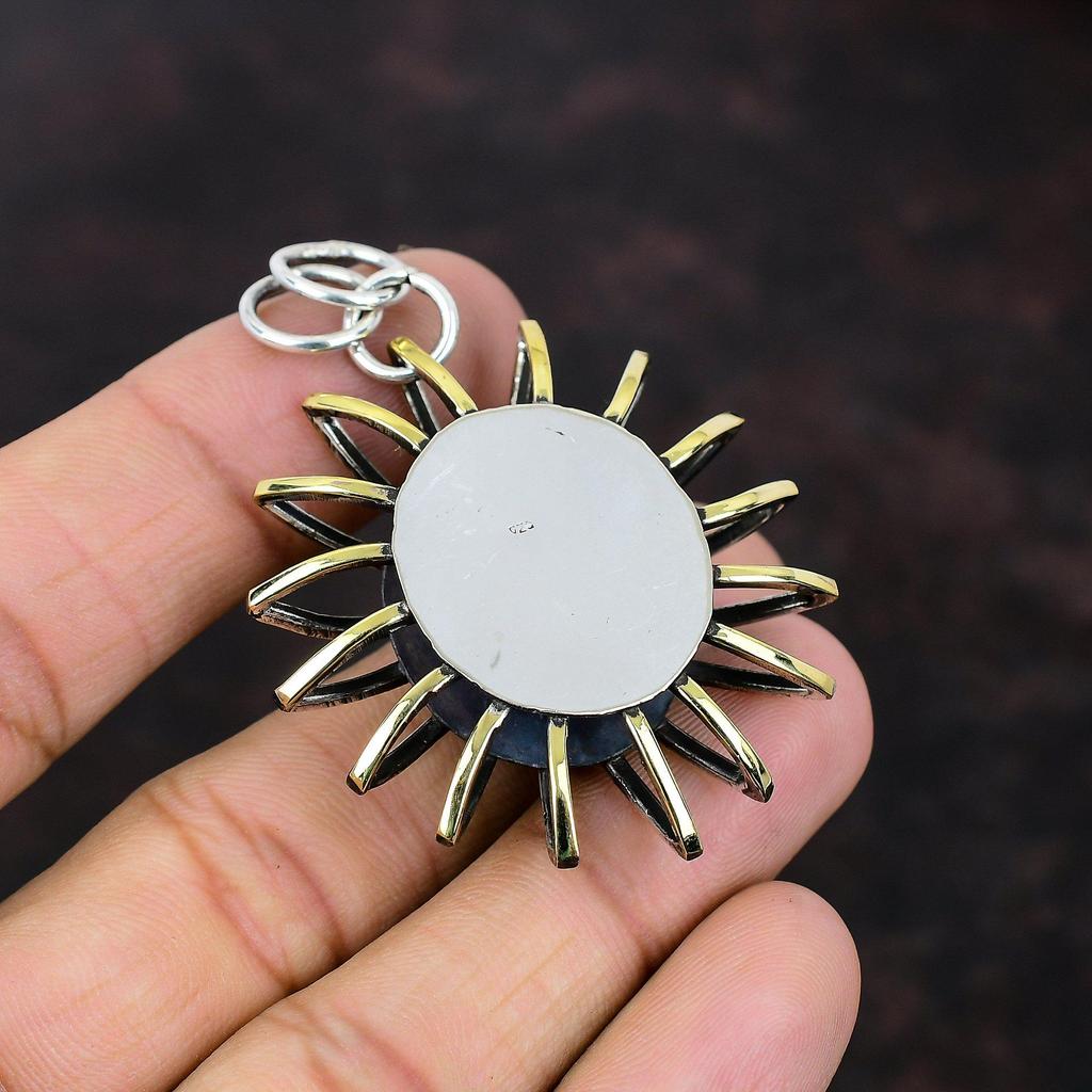 Stingray Coral Pendant 925 Sterling Silver Pendant Gemstone Handmade Jewelry 18K Gold Plated Pendant Cage Jewelry For Gift Wonderful Pendant