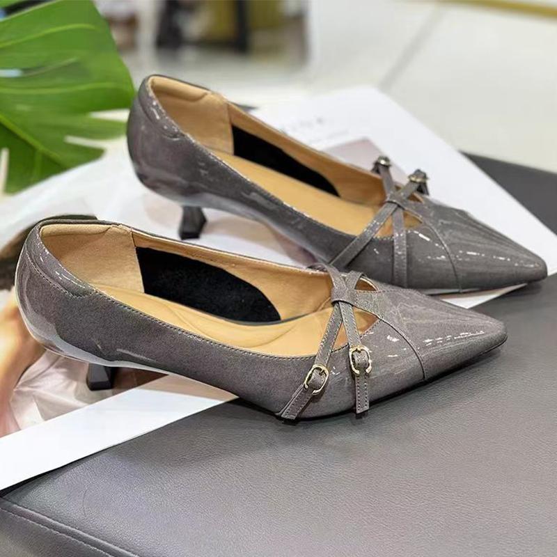 Pointed Toe Women Heeled Shoes Shallow Elegant Shoes Dress Luxury Sexy Woman Sandals 2025 New Summer Designer Luxury Shoes Mujer